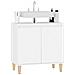 Mobile Lavabo Bianco 58x33x60 Cm In Legno Multistrato - Foto miniatura 9