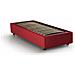 Letto Singolo Melissa, Letto Contenitore Con Rivestimento In Tessuto, 100% Made In Italy, Apertura Laterale, Adatto Per Materasso Cm 80x190, Rosso - Foto miniatura 3