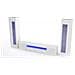 Parete Attrezzata Enzo, Set Salotto Porta Tv, Mobile Soggiorno Multiuso Con Luce Led, 100% Made In Italy, Cm 290x40h162, Bianco Lucido - Foto miniatura 2