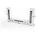 Parete Attrezzata Enzo, Set Salotto Porta Tv, Mobile Soggiorno Multiuso Con Luce Led, 100% Made In Italy, Cm 290x40h162, Bianco Lucido - Foto miniatura 3