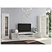 Parete Attrezzata Enzo, Set Salotto Porta Tv, Mobile Soggiorno Multiuso Con Luce Led, 100% Made In Italy, Cm 290x40h162, Bianco Lucido - Foto miniatura 4