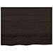 Piano Bagno Marrone Scuro 80x60x (2-6) cm Legno Massello Trattato - Foto miniatura 8