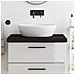 Piano Bagno Marrone Scuro 80x60x (2-6) cm Legno Massello Trattato - Foto miniatura 9