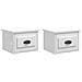 Comodini A Parete 2 Pz Bianco Lucido 41,5x36x28 Cm - Foto miniatura 1