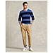 Pullover Ralph Lauren Uomo Trecce Motivo A Righe Tg Xl - Foto miniatura 2