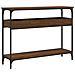 Tavolo Consolle Ripiano Rovere Marrone 100x29x75cm Multistrato - Foto miniatura 2