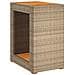 Tavolino Da Giardino Piano Legno Beige 60x40x75 Cm Polyrattan - Foto miniatura 2