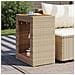 Tavolino Da Giardino Piano Legno Beige 60x40x75 Cm Polyrattan - Foto miniatura 3