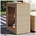 Tavolino Da Giardino Piano Legno Beige 60x40x75 Cm Polyrattan - Foto miniatura 1