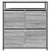 Scarpiera 4 Cassetti Ribaltabili Grigio Sonoma 100x34x112 Cm - Foto miniatura 5
