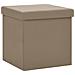 Lusso Casadino -  Sgabelli Con Contenitore Pieghevoli 2 Pz Cappuccino In Pvc - Foto miniatura 2