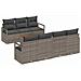 Set di Divani da Giardino  8 Pezzi con Cuscini Grigio Rattan Acacia, Divano da Giardino 2 Posti  con Riserva e Cuscini Grigio Rattan - Foto miniatura 1