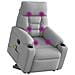 Poltrona Alzapersona Massaggi Elettrica Grigio Nuvola Tessuto - Foto miniatura 3
