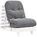Divano Letto Futon con Materasso Bianco 60x206x11cm Legno Pino - Foto miniatura 1