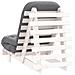 Divano Letto Futon con Materasso Bianco 60x206x11cm Legno Pino - Foto miniatura 7
