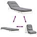 Divano Letto Futon con Materasso Bianco 60x206x11cm Legno Pino - Foto miniatura 8