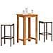 Set Bar da Giardino 3 pz Marrone in Legno Acacia e Polyrattan - Foto miniatura 2