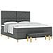 Letto Box Spring con Materasso e Panchina Grigio Scuro 180x200 cm Tessuto - Foto miniatura 1