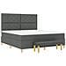 Letto Box Spring con Materasso e Panchina Grigio Scuro 180x200 cm Tessuto - Foto miniatura 3