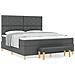 Letto Box Spring con Materasso e Panchina Grigio Scuro 180x200 cm Tessuto - Foto miniatura 4