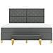 Letto Box Spring con Materasso e Panchina Grigio Scuro 180x200 cm Tessuto - Foto miniatura 9
