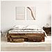 Struttura Letto con Cassetti Legno Invecchiato 135x190 cm Legno Ingegnerizzato - Foto miniatura 4