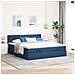 Struttura Letto Pouf con Materassi Blu 180x200cm in Tessuto - Foto miniatura 4