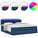 Struttura Letto Pouf con Materassi Blu 180x200cm in Tessuto - Foto miniatura 5