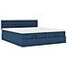 Struttura Letto Pouf con Materassi Blu 180x200cm in Tessuto - Foto miniatura 7