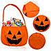 Borse Di Halloween A Forma Di Zucca Per Caramelle Set Da 4 Pezzi 14x18cm - Foto miniatura 2
