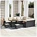 Set Divano da Giardino con cuscino 12 pcs Nero Poly Rattan - Foto miniatura 2
