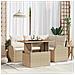 Set Divano da Giardino 5 pcs Beige Poly Rattan - Foto miniatura 2
