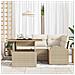 Set Divano da Giardino 5 pcs Beige Poly Rattan - Foto miniatura 3