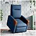 Poltrona Alzapersona Reclinabile Blu in Tessuto - Foto miniatura 2
