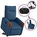 Poltrona Alzapersona Reclinabile Blu in Tessuto - Foto miniatura 9