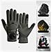 Guanti Invernali Da Ciclismo Sportivo Con Manopola - Impermeabili, Foderati In Pile, Compatibili Con Touchscreen Black - Foto miniatura 4