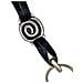 Portachiavi A Spirale Nero In Pelle E Placcato Argento - Foto miniatura 3