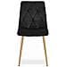 Sedia TYRA in velluto nero con gambe color legno x2 - Foto miniatura 3