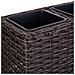 Fioriera In Polyrattan Marrone 48x18x18h - Foto miniatura 4