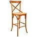 Sgabello In Legno E Seduta In Rattan Marrone 45x53x75/116h - Foto miniatura 1