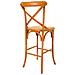 Sgabello In Legno E Seduta In Rattan Marrone 45x53x75/116h - Foto miniatura 4