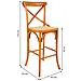 Sgabello In Legno E Seduta In Rattan Marrone 45x53x75/116h - Foto miniatura 8