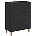 Mobile con Cassetti Nero 66 x 34,5 x 90 cm Legno ingegnerizzato - Foto miniatura 1
