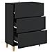 Mobile con Cassetti Nero 66 x 34,5 x 90 cm Legno ingegnerizzato - Foto miniatura 3