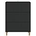 Mobile con Cassetti Nero 66 x 34,5 x 90 cm Legno ingegnerizzato - Foto miniatura 4