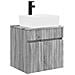 Mobile lavabo da parete Sonoma grigio 49 x 41 x 63 cm - Foto miniatura 1