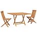 Set Bistro da Giardino 3 pcs Marrone Legno Teak Massello - Foto miniatura 1