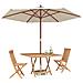 Set Bistro da Giardino 3 pcs Marrone Legno Teak Massello - Foto miniatura 3