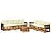 Set divani con cuscino 9 pcs Legno di Acacia Massello - Foto miniatura 1