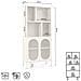 Libreria Industriale In Metallo Milie, Altezza 180 Cm, Con 2 Frontali, 4 Laterali, Colore Beige E Scanalatura In Vetro. - Foto miniatura 3